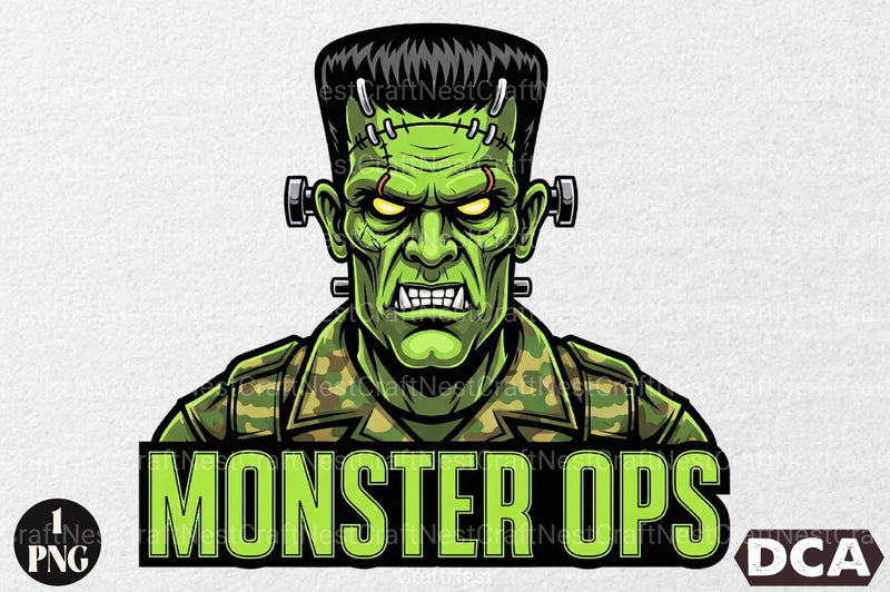 Camo Monster Halloween Clipart Bundle - CraftNest - Digital Crafting and Art