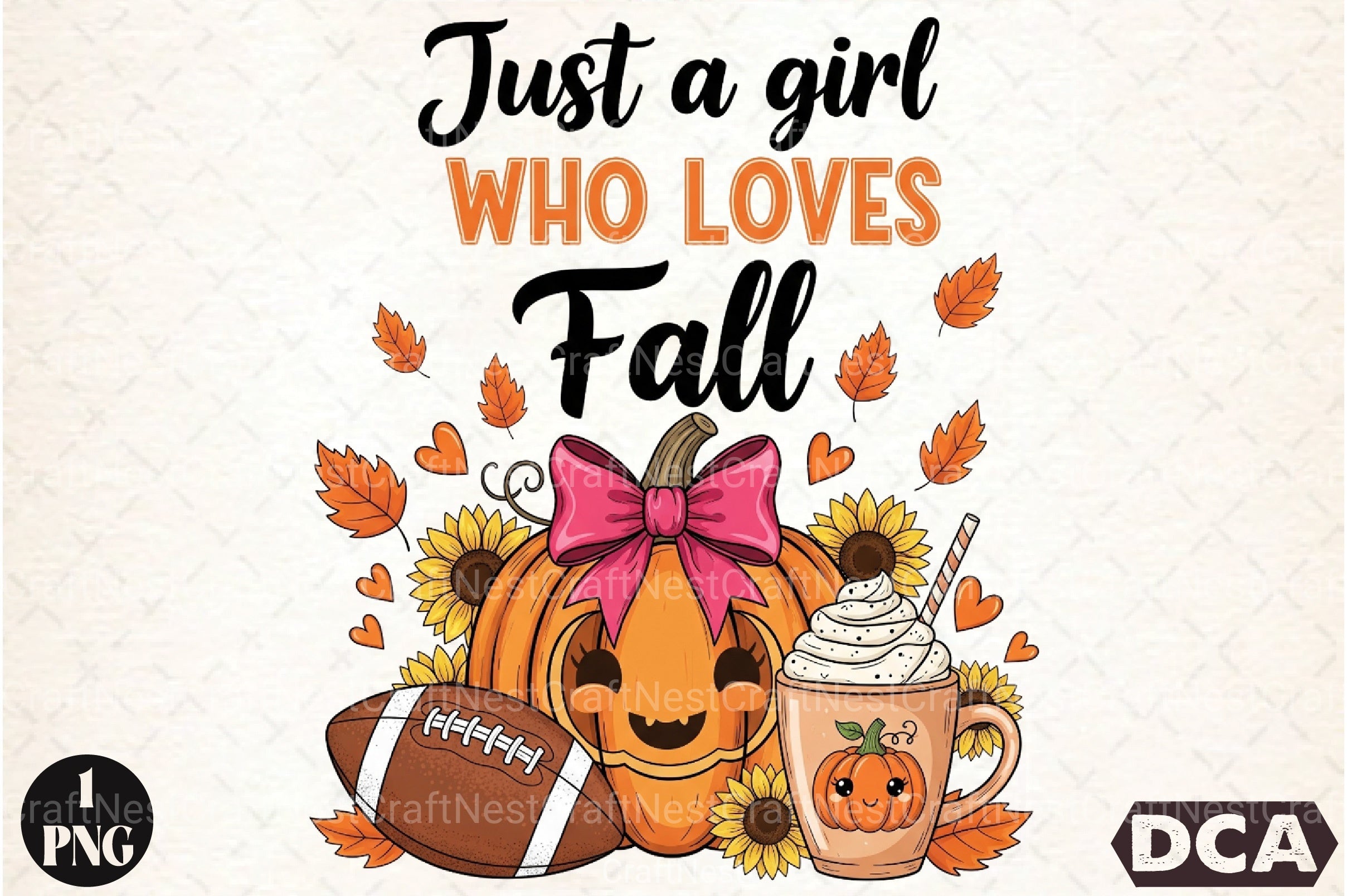 Just a Girl Who Loves Fall Clipart Bundle - CraftNest - Digital Crafting and Art