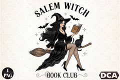 Vintage Salem Witch Book Club Halloween Clipart Bundle - CraftNest - Digital Crafting and Art