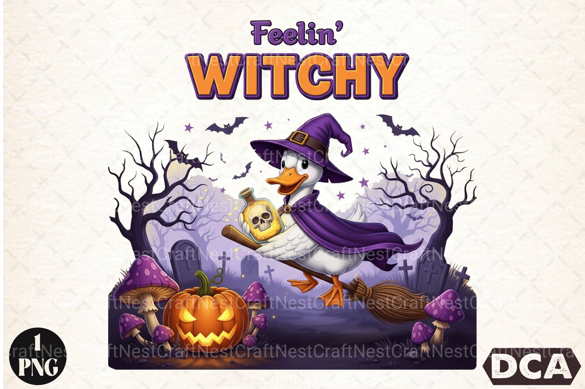Halloween Witch Goose Clipart Bundle - Feelin' Witchy - CraftNest - Digital Crafting and Art