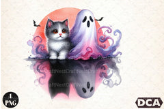 Halloween Cat & Smoky Ghost Clipart Bundle 2 - CraftNest - Digital Crafting and Art