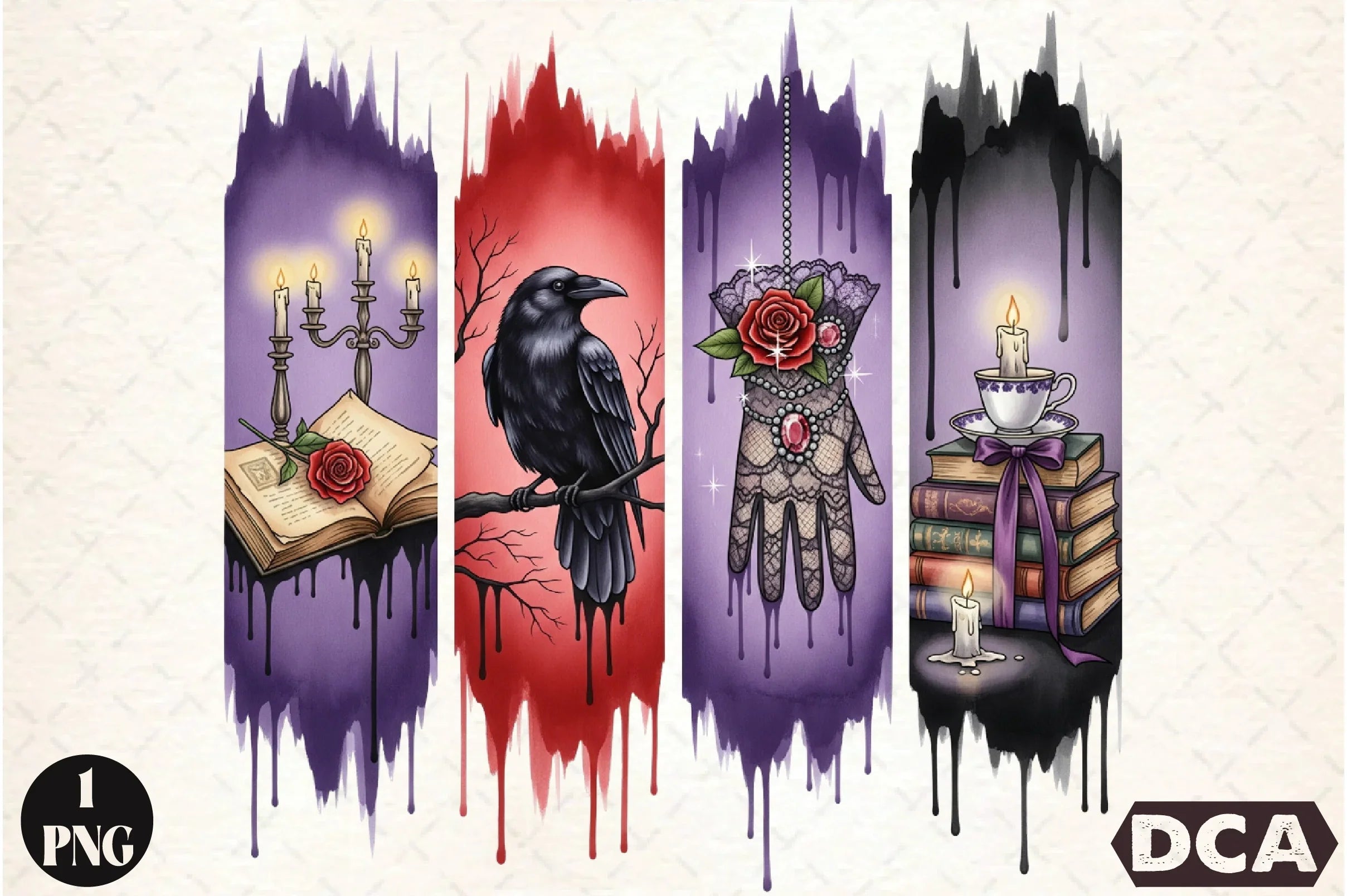 Magical Gothic Raven Clipart Bundle - CraftNest - Digital Crafting and Art