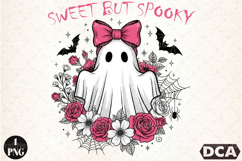 Vintage Ghost Boho Flowers Halloween Clipart Bundle - CraftNest - Digital Crafting and Art