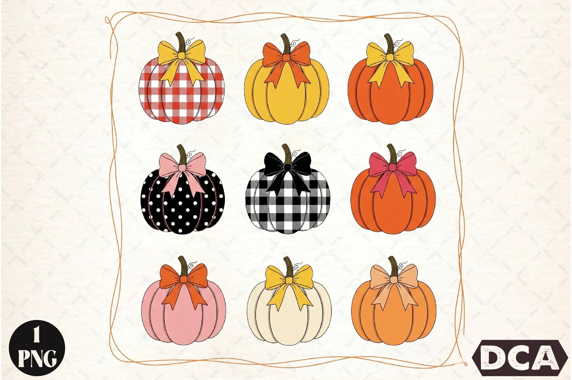 Cute Pumpkin Fall Clipart Bundle - CraftNest - Digital Crafting and Art