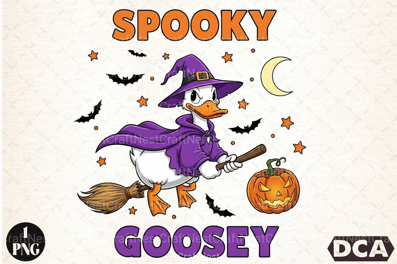 Spooky Goosey Witch Halloween Clipart Bundle - CraftNest - Digital Crafting and Art