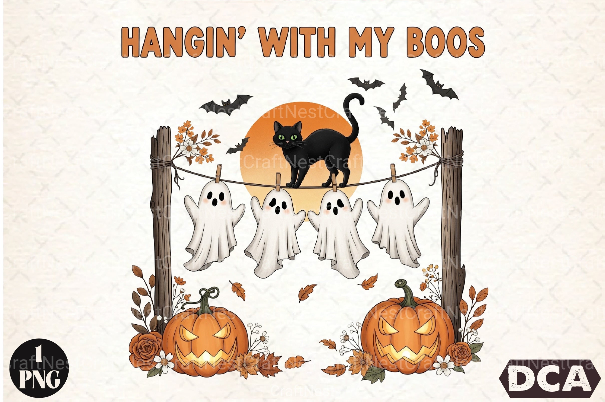Hangin’ With My Boos: Cute Boo Clipart Bundle - CraftNest - Digital Crafting and Art