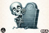 Funny Skeleton Peeking Clipart Bundle 33