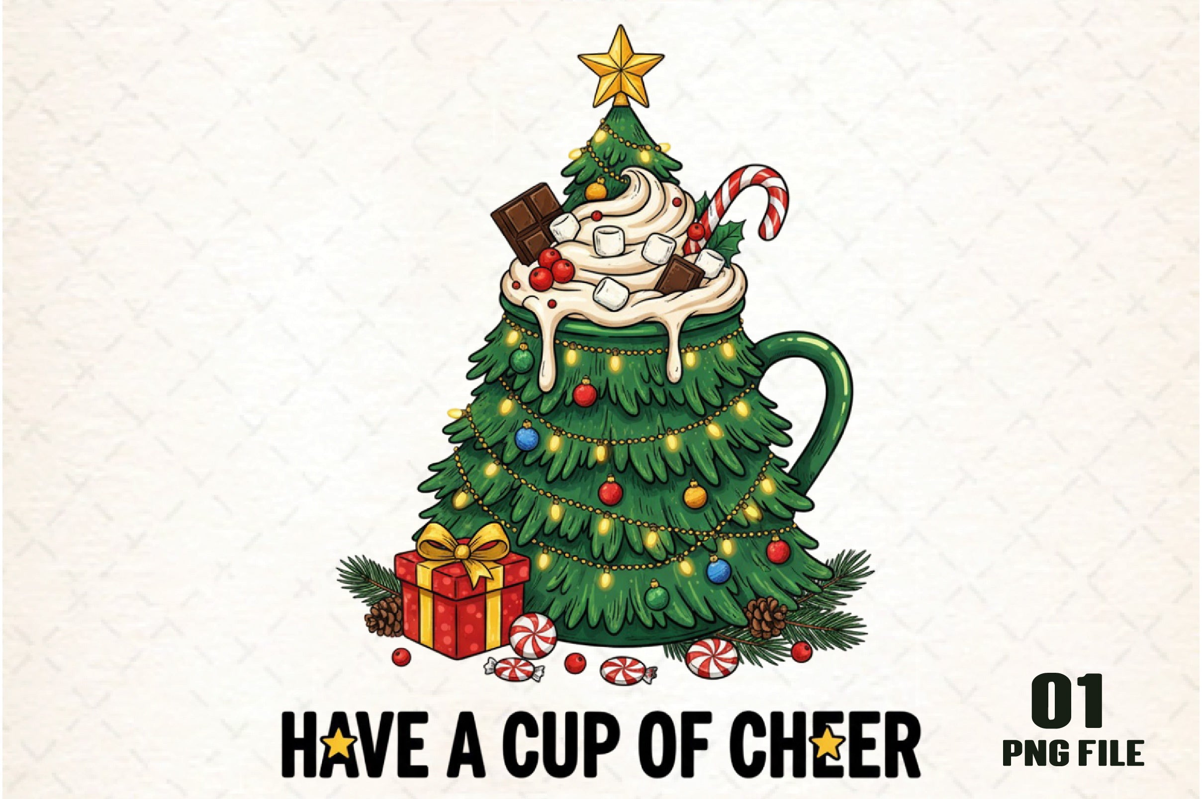 Have A Cup Of Cheer Christmas Clipart Bundle