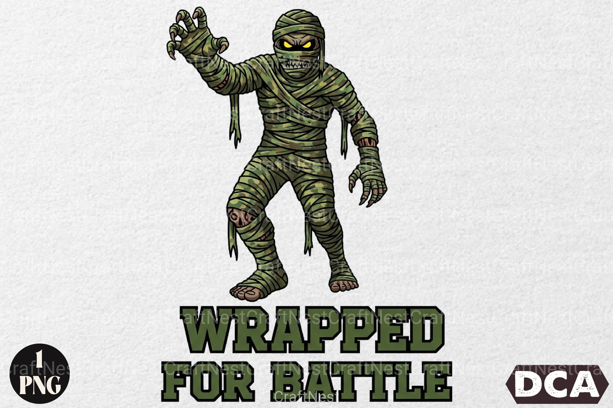 Camo Mummy Halloween Clipart Bundle - CraftNest - Digital Crafting and Art