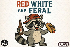 Red White Feral Funny Clipart Bundle - CraftNest - Digital Crafting and Art