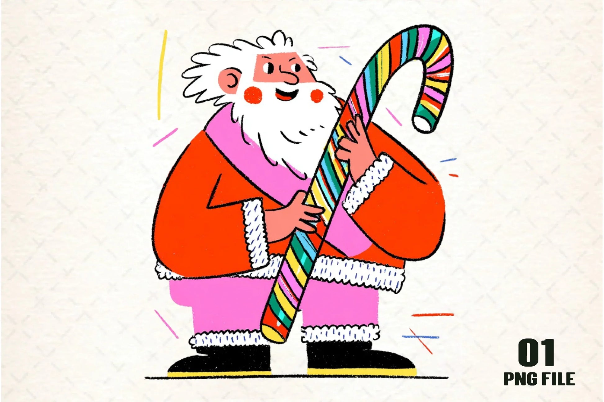 Retro Christmas Santa Clipart Bundle - CraftNest - Digital Crafting and Art