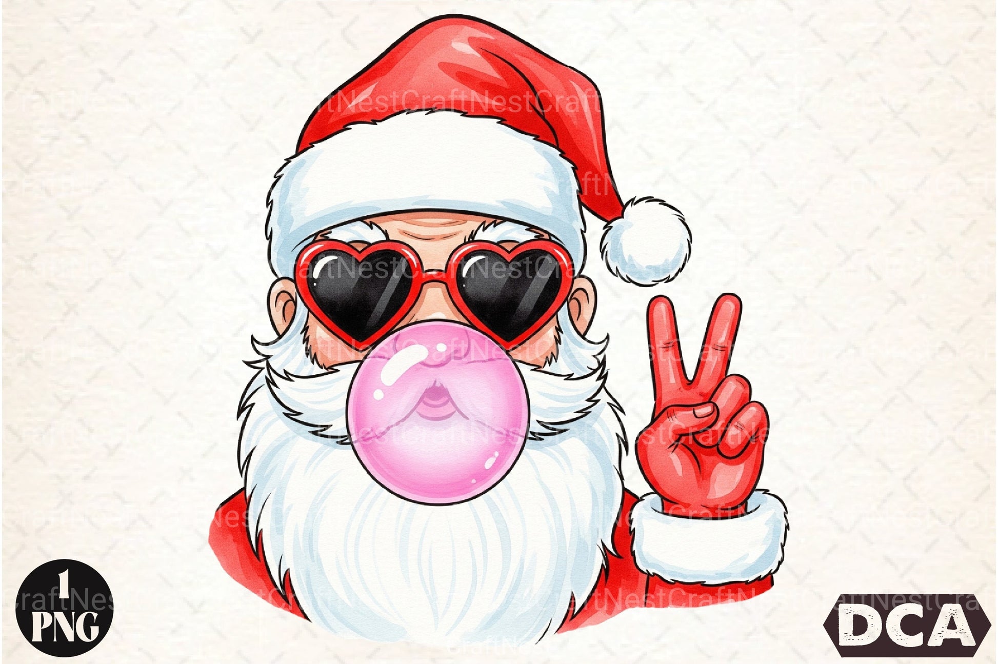 Santa Bubble Gum Clipart Bundle - CraftNest - Digital Crafting and Art