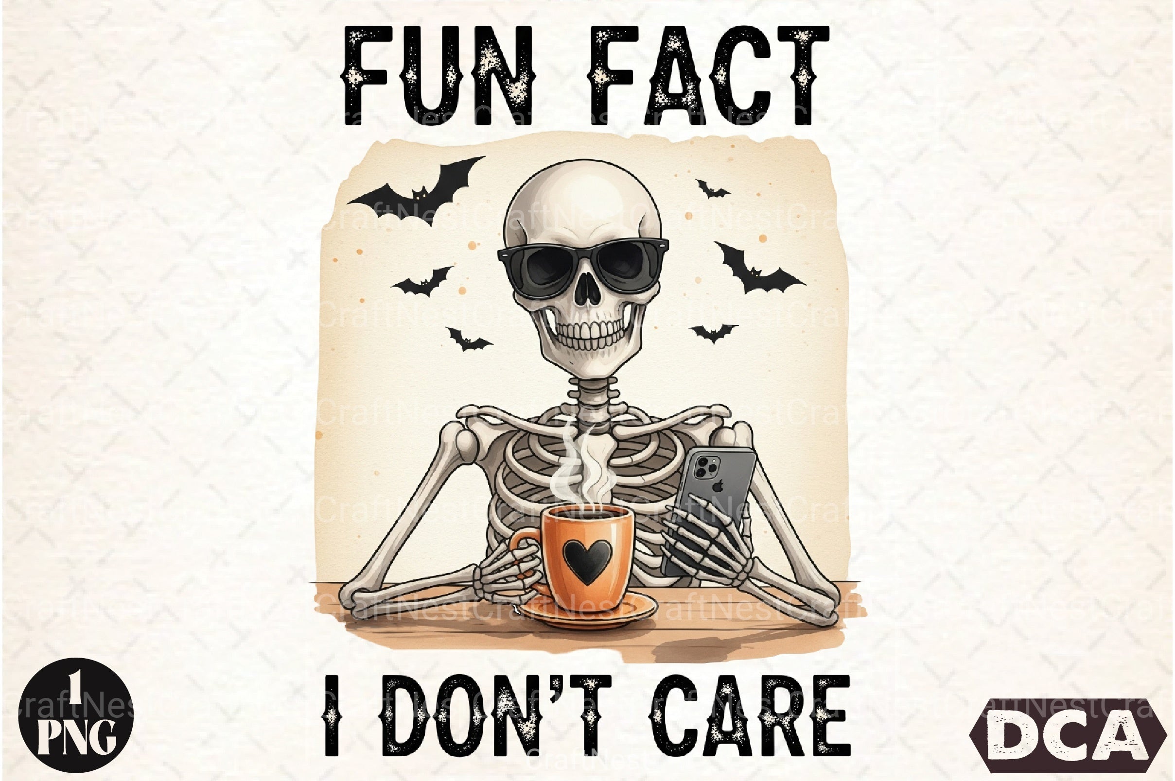 Sarcastic Skeleton Coffee Halloween Clipart Bundle 2 - CraftNest - Digital Crafting and Art