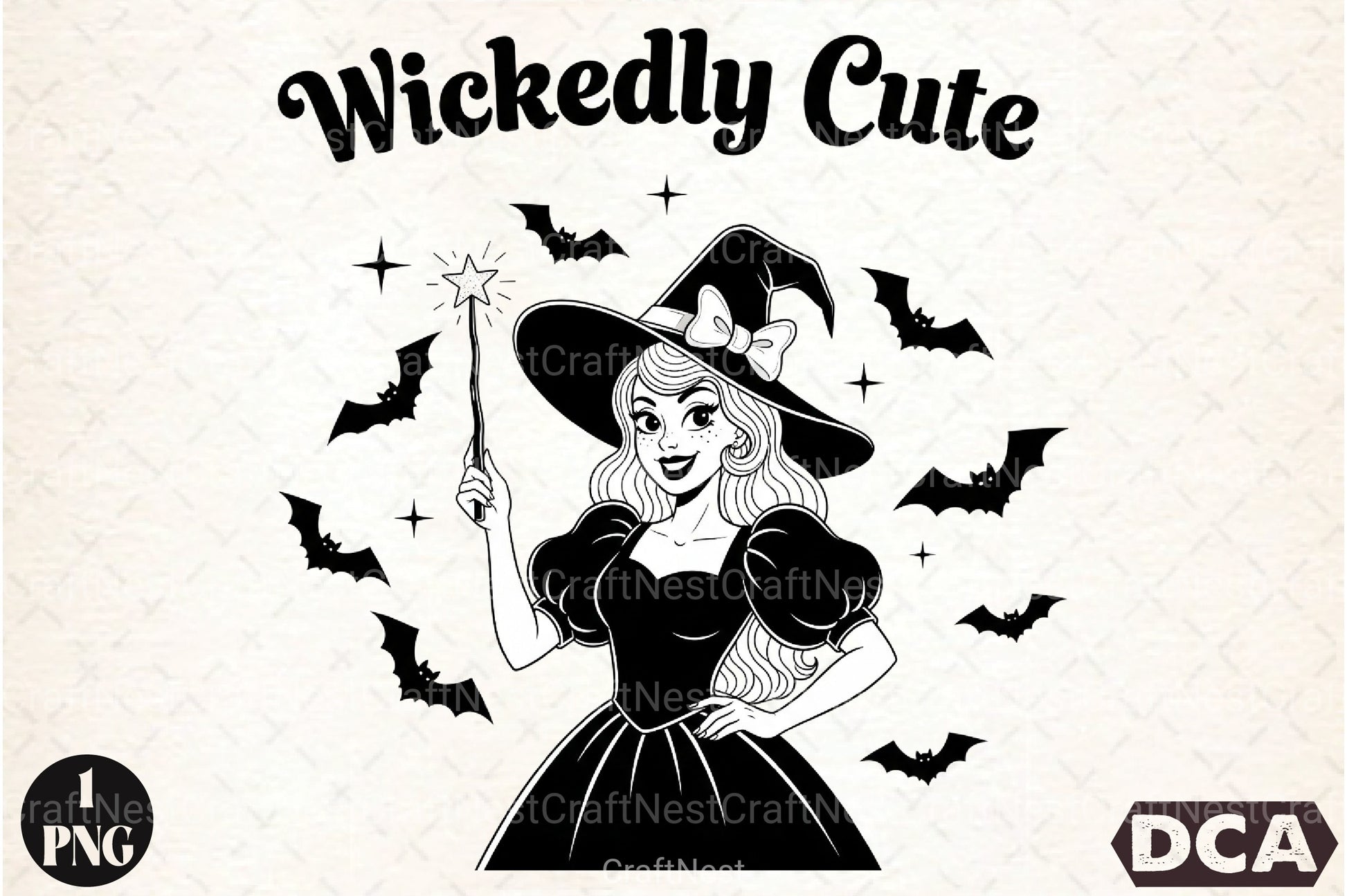 Vintage Halloween Witch Clipart Bundle - Wickedly Cute Designs - CraftNest - Digital Crafting and Art