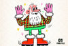 Retro Funny Christmas Santa Clipart Bundle