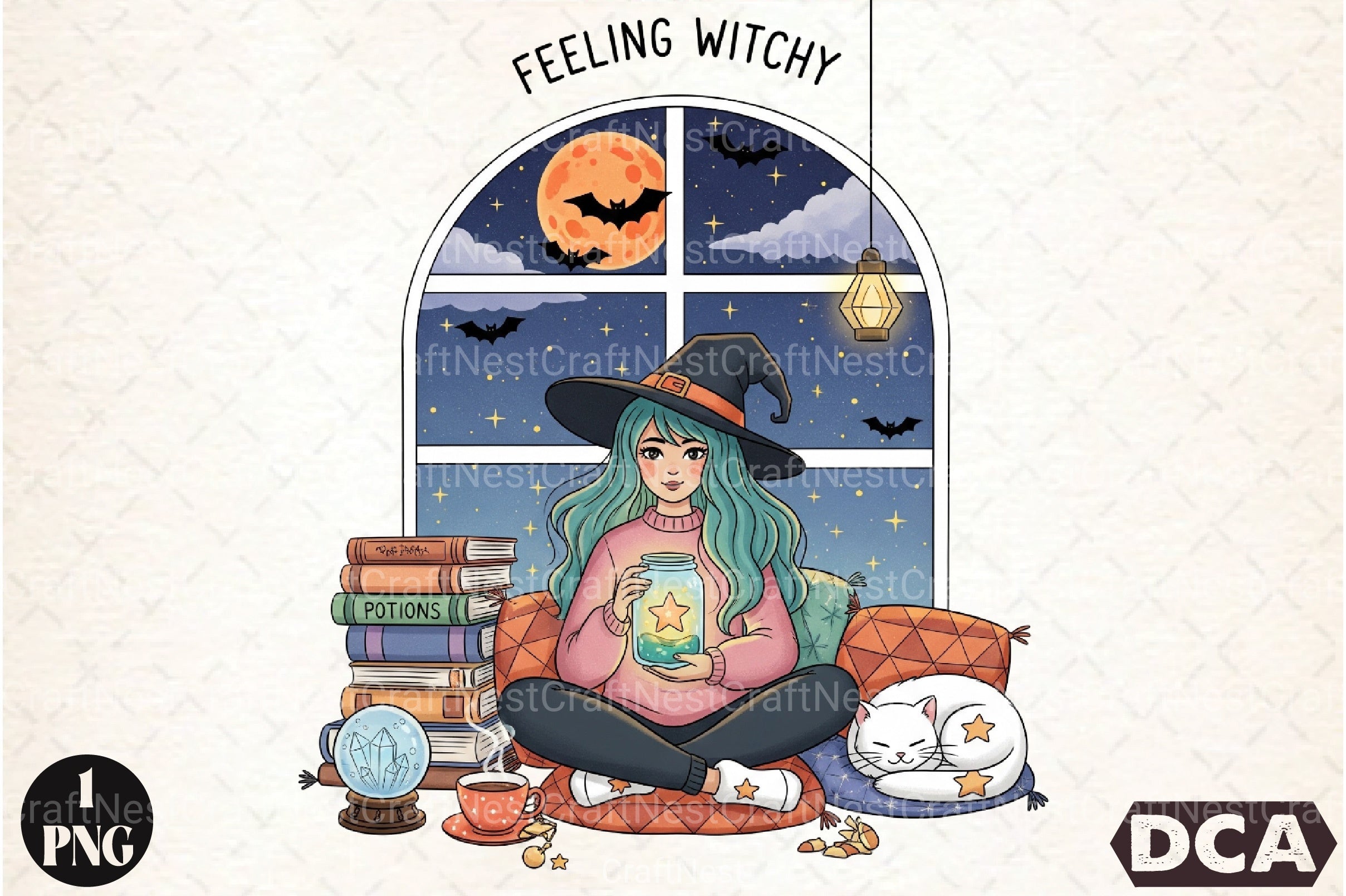 Celestial Witch Clipart Bundle - Witchy Art Collection - CraftNest - Digital Crafting and Art