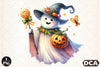 Cute Funny Ghost Pumpkin Halloween Clipart Bundle
