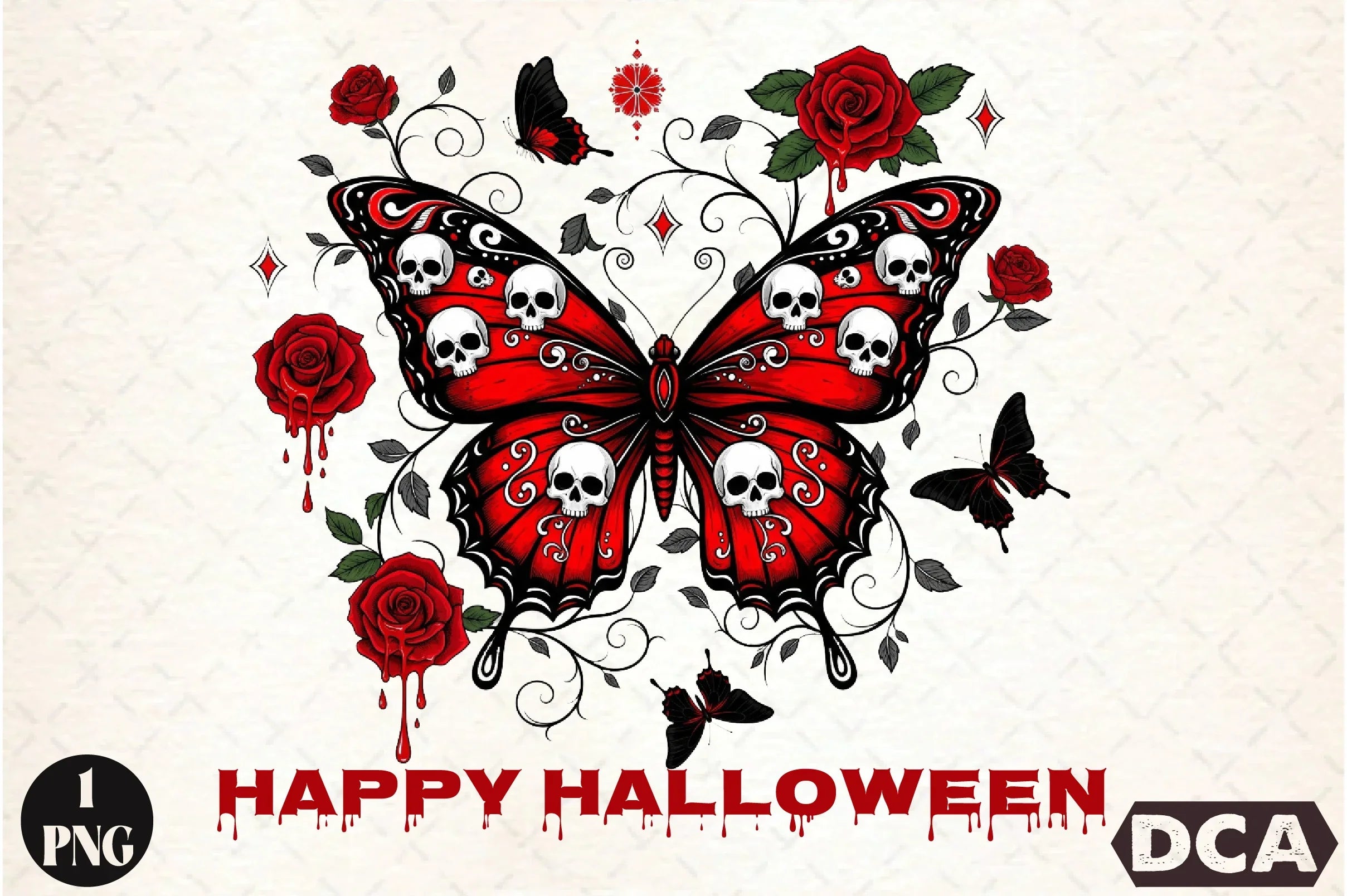 Flower Halloween Butterfly Clipart Bundle - CraftNest - Digital Crafting and Art