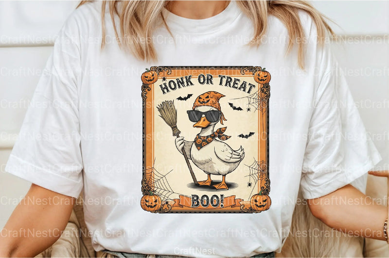 Girly Goose Honk or Treat Clipart Bundle - CraftNest - Digital Crafting and Art