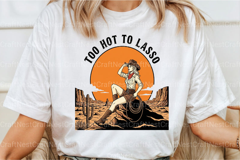 Retro Cowgirl Clipart Bundle: Too Hot to Lasso - CraftNest - Digital Crafting and Art