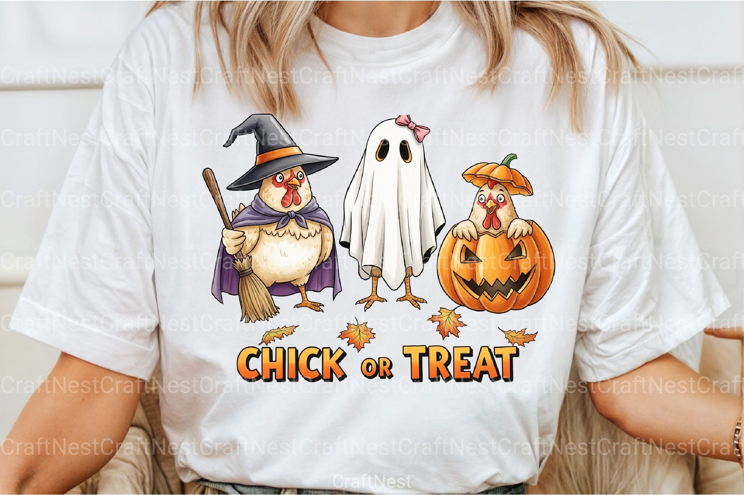 Chick or Treat Retro Halloween Clipart Bundle - CraftNest - Digital Crafting and Art