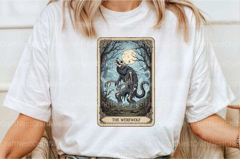 Werewolf Halloween Tarot Card Clipart Bundle - CraftNest - Digital Crafting and Art