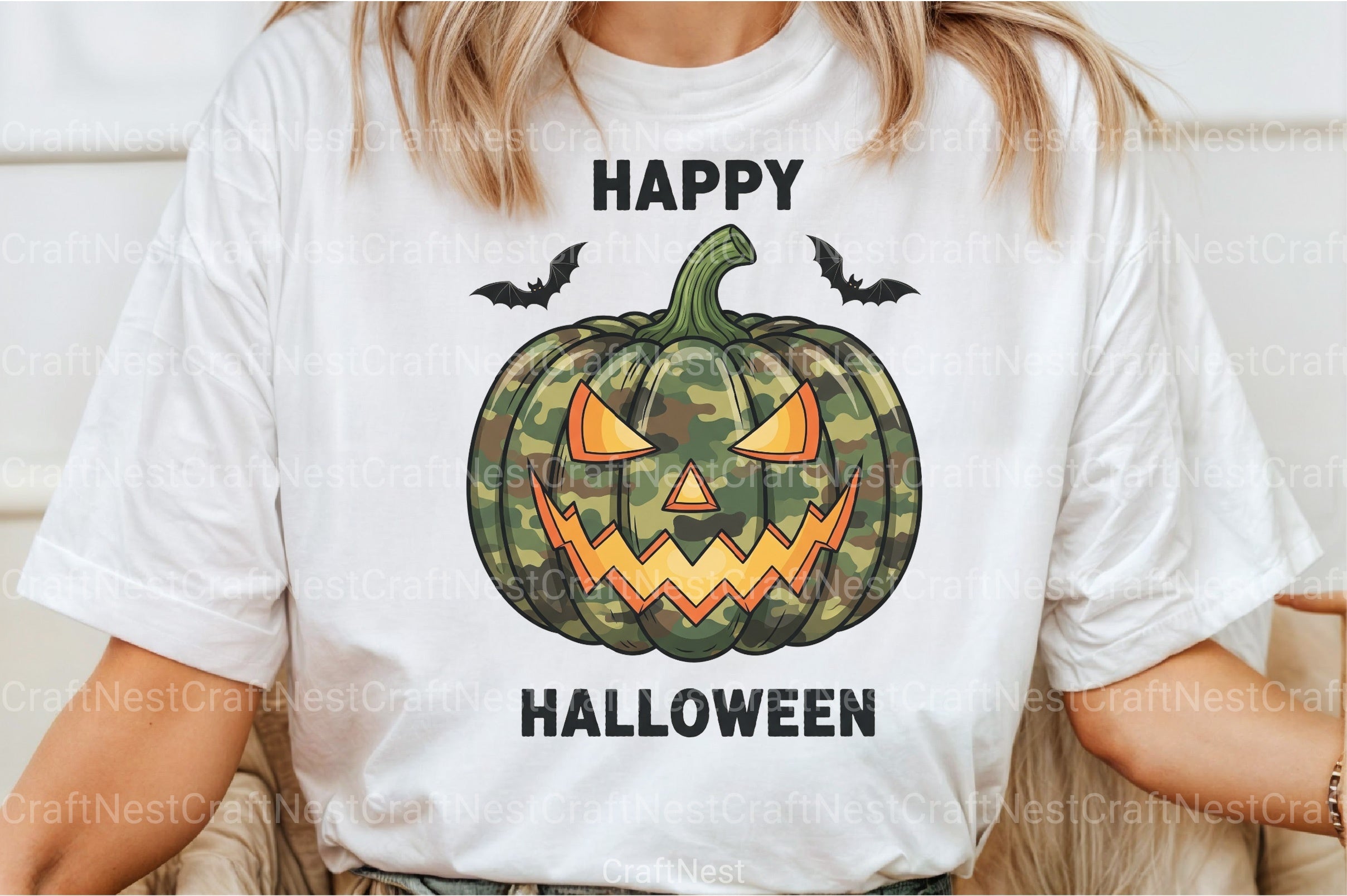 Camo Pumpkin Halloween Clipart Bundle 4 - CraftNest - Digital Crafting and Art