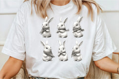 Bunny Illustration Clipart Bundle - CraftNest - Digital Crafting and Art