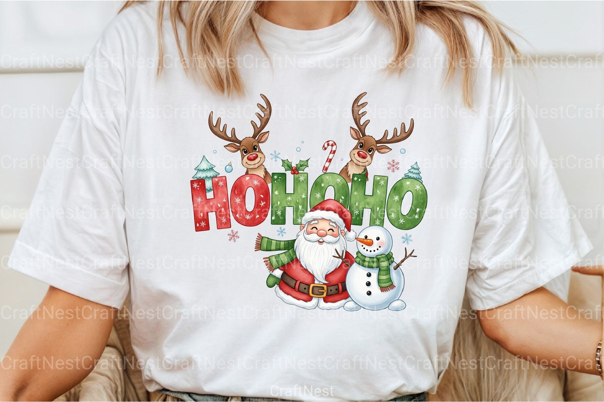 Funny Christmas Santa Reindeer Clipart Bundle 1 - CraftNest - Digital Crafting and Art