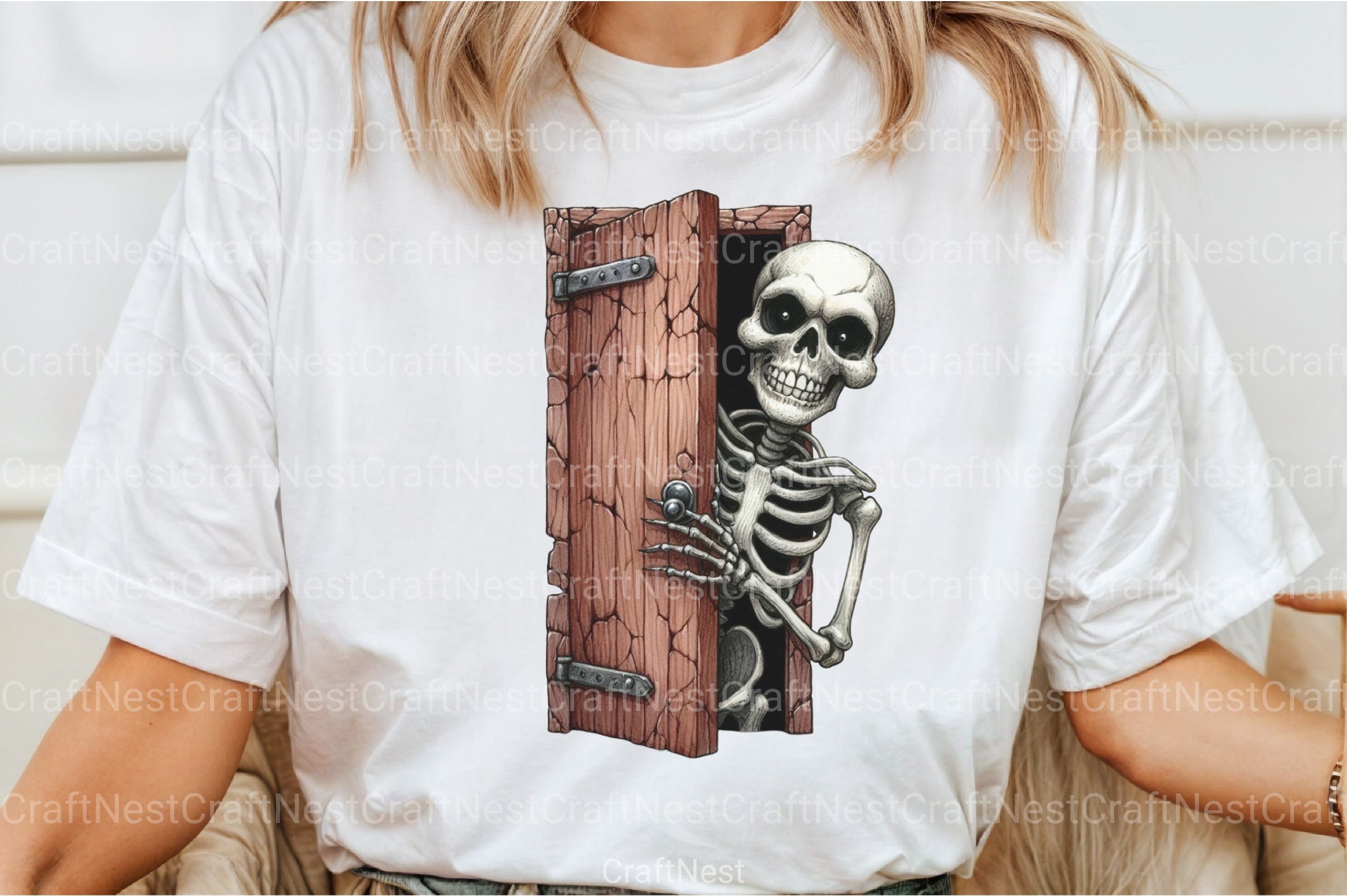 Funny Skeleton Peeking Clipart Bundle 1 - CraftNest - Digital Crafting and Art