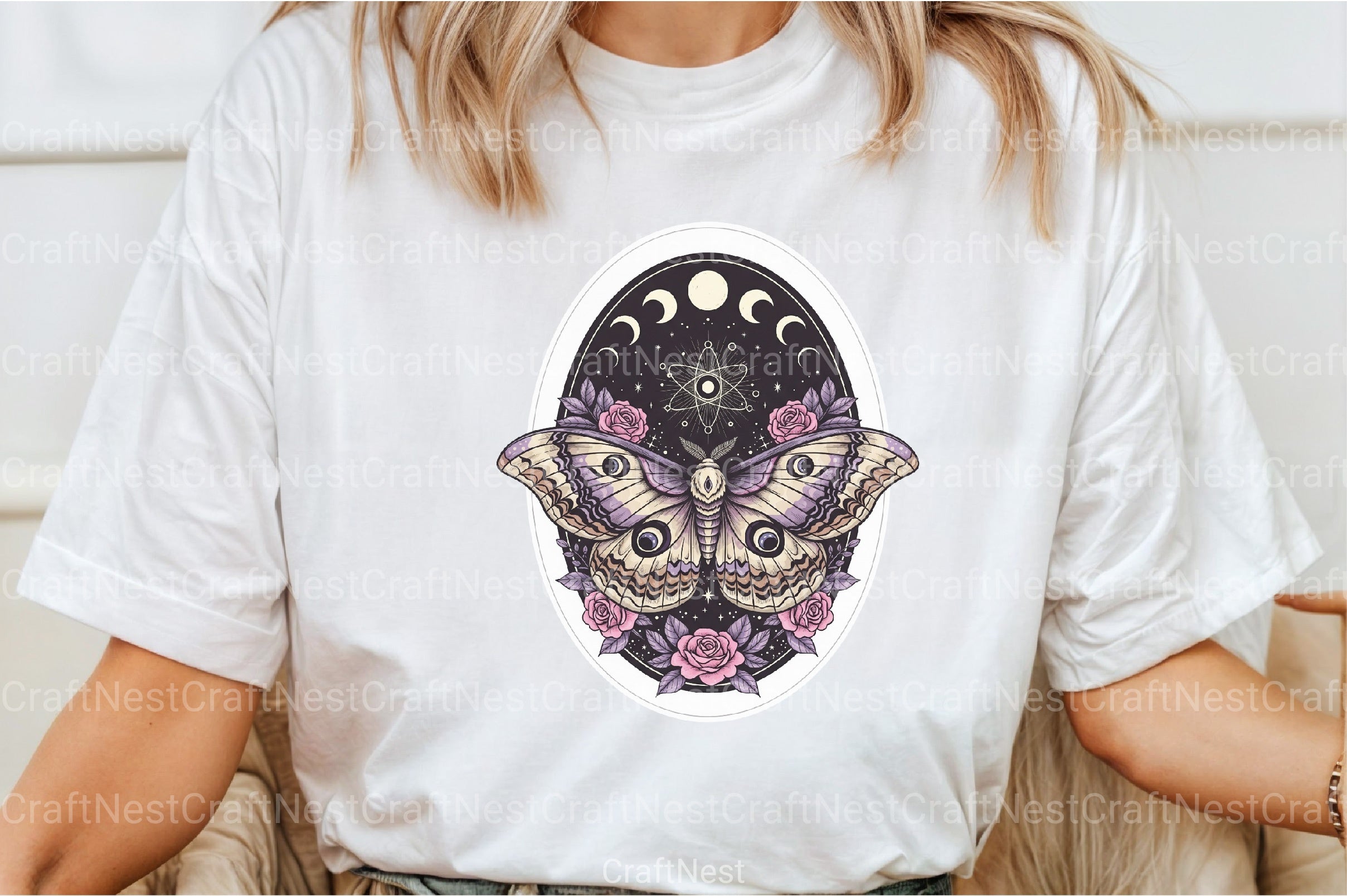 Celestial Lunar Moth Halloween Clipart Bundle - CraftNest - Digital Crafting and Art