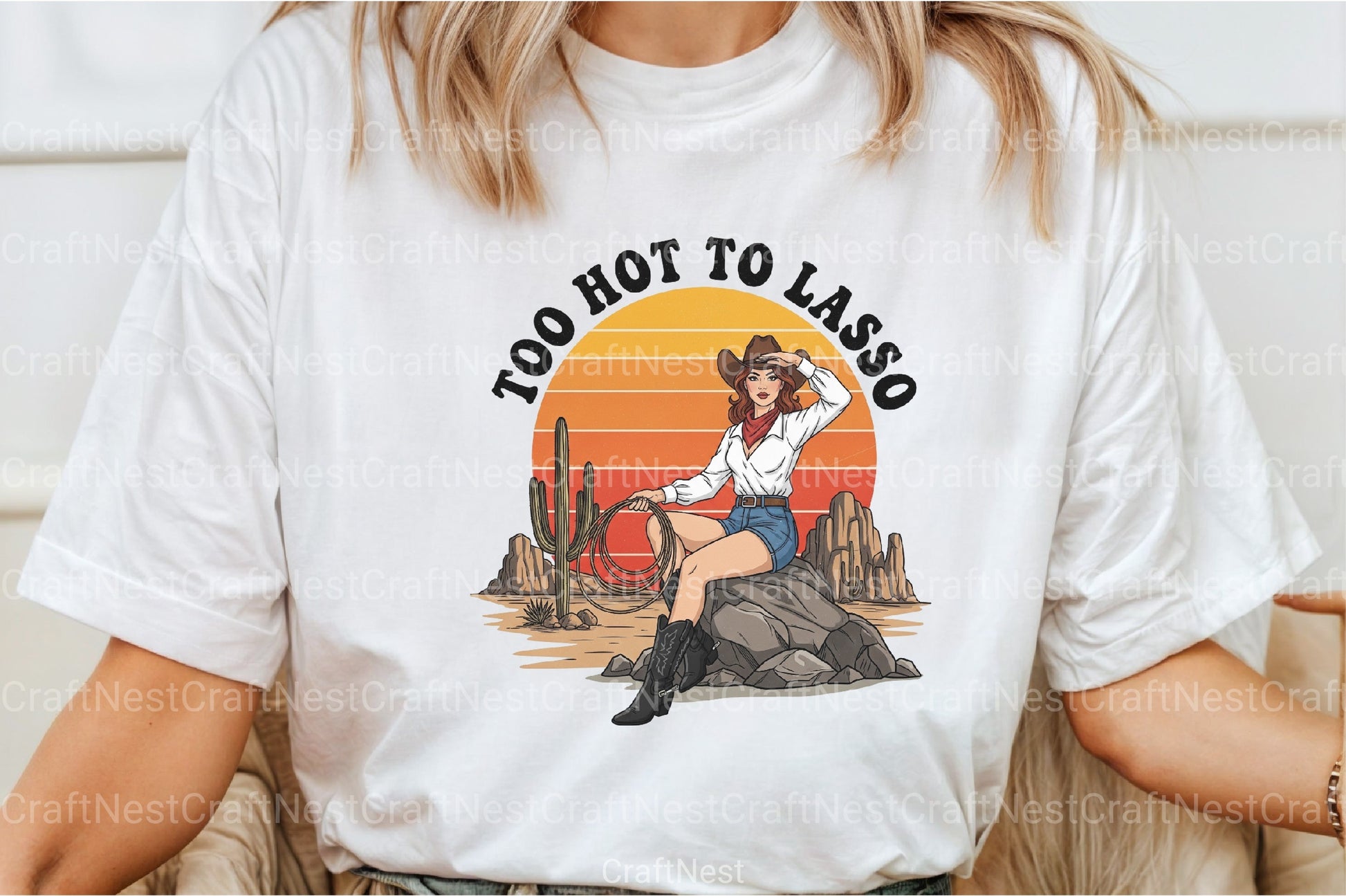Too Hot to Lasso Cowgirl Clipart Bundle - CraftNest - Digital Crafting and Art
