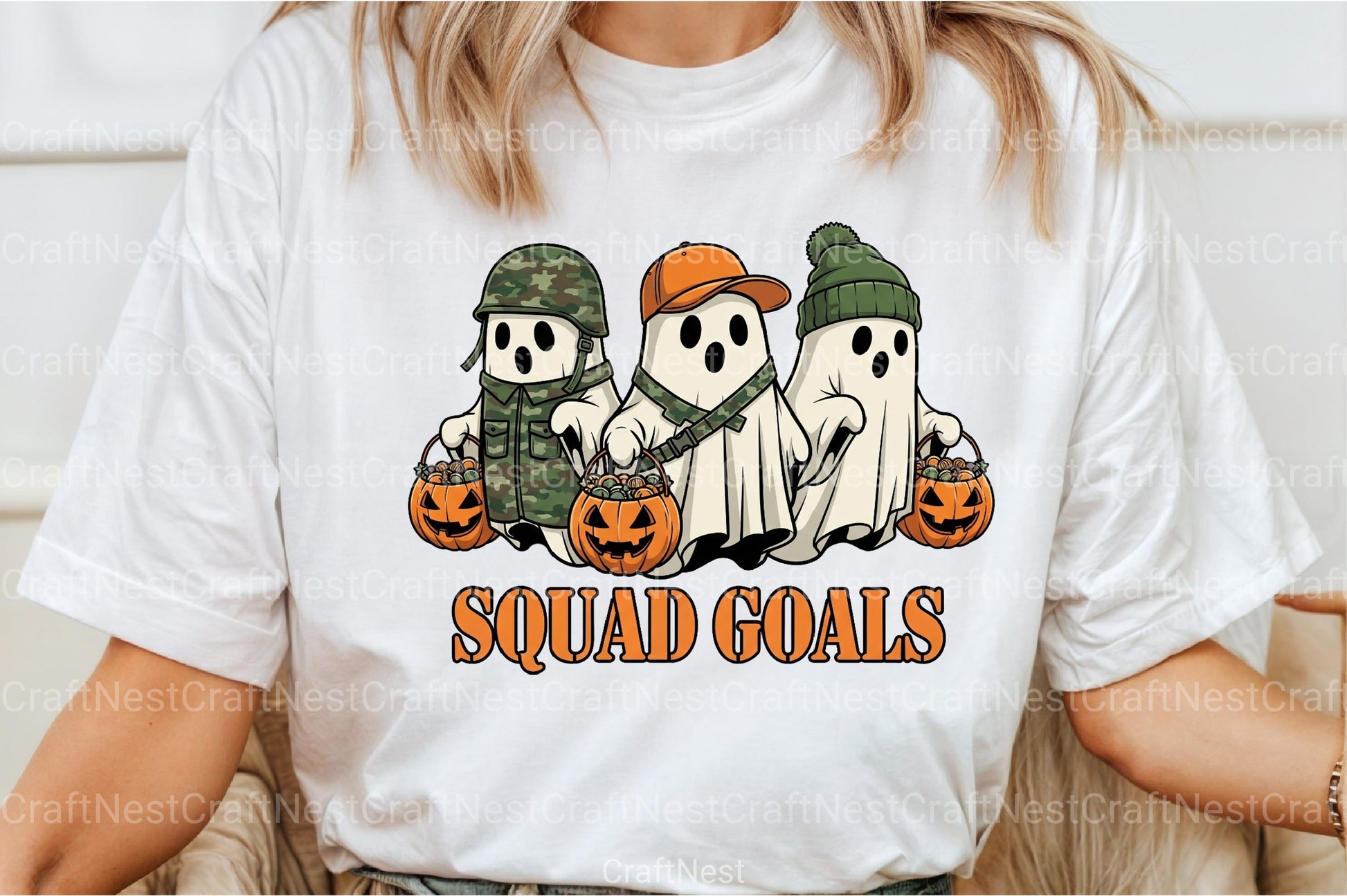 Camo Ghosts Halloween Clipart Bundle - CraftNest - Digital Crafting and Art