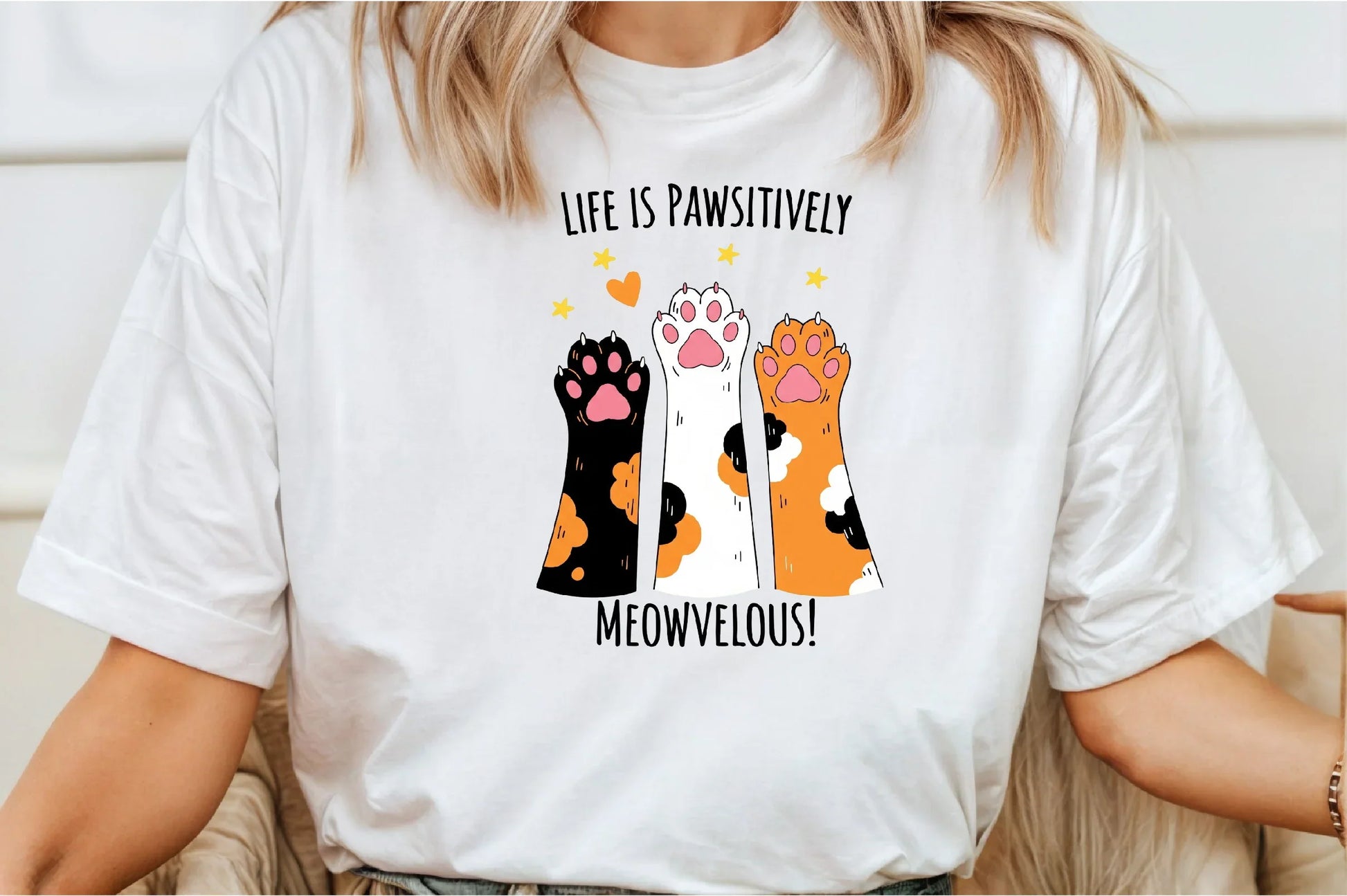 Life Is Pawsitively Meowvelous Cat Shirt Clipart Bundle - CraftNest - Digital Crafting and Art
