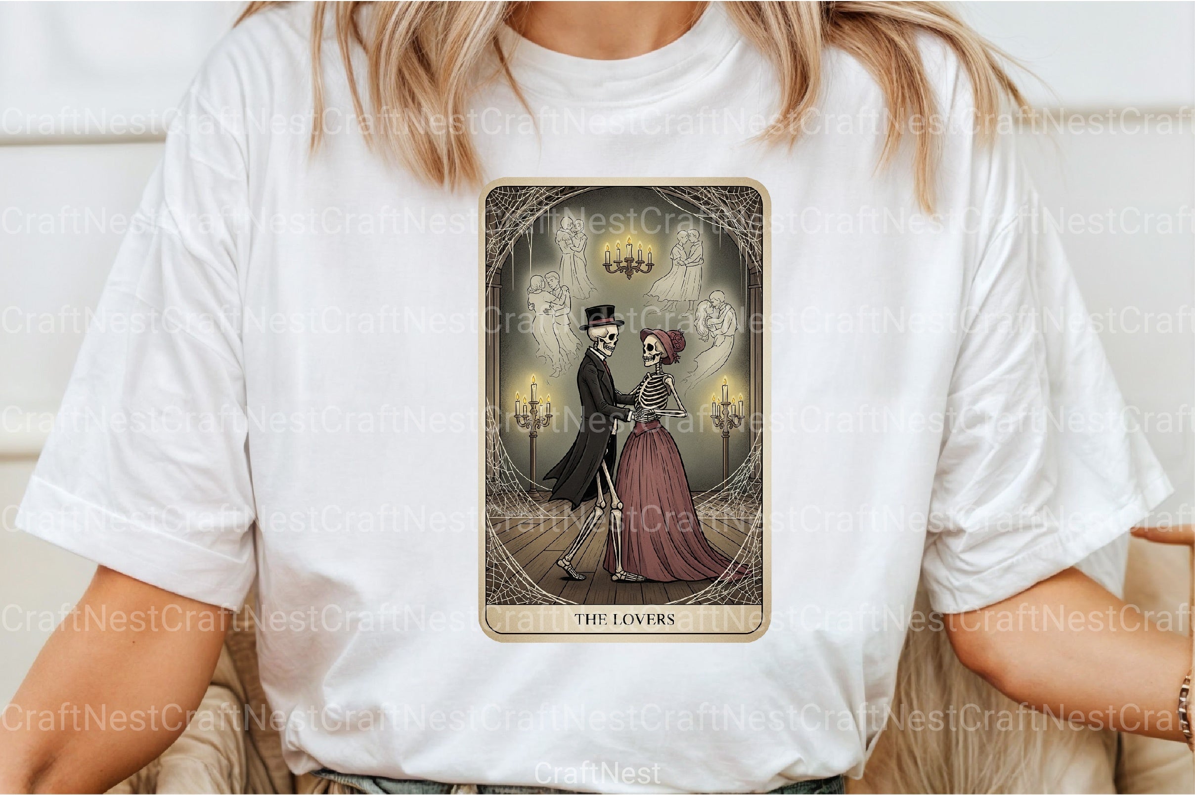 The Lovers Halloween Tarot Card Clipart Bundle - CraftNest - Digital Crafting and Art