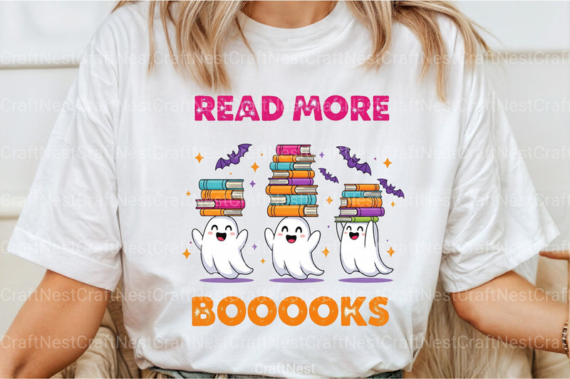 Read More Books Funny Halloween Clipart Bundle - CraftNest - Digital Crafting and Art
