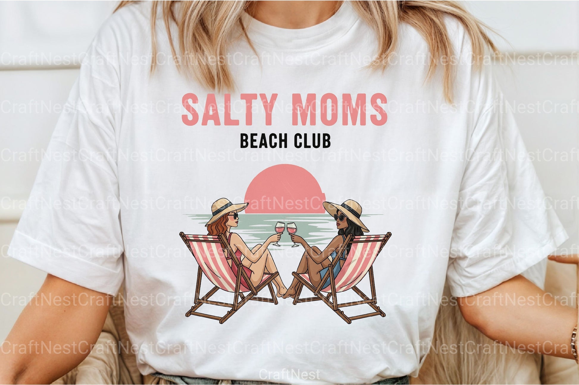 Salty Moms Beach Club Clipart Bundle - CraftNest - Digital Crafting and Art
