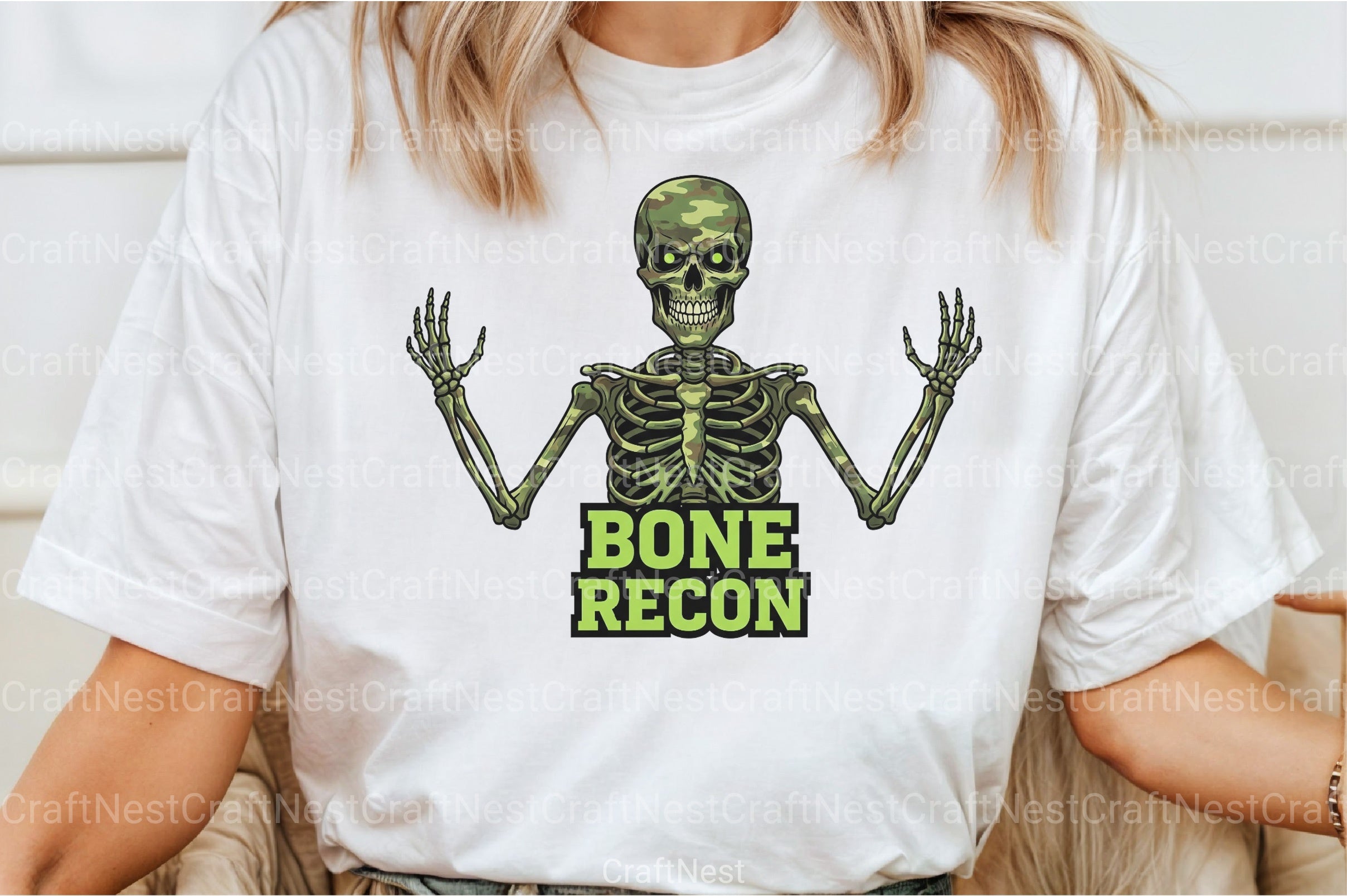 Camo Skeleton Halloween Clipart Bundle - CraftNest - Digital Crafting and Art