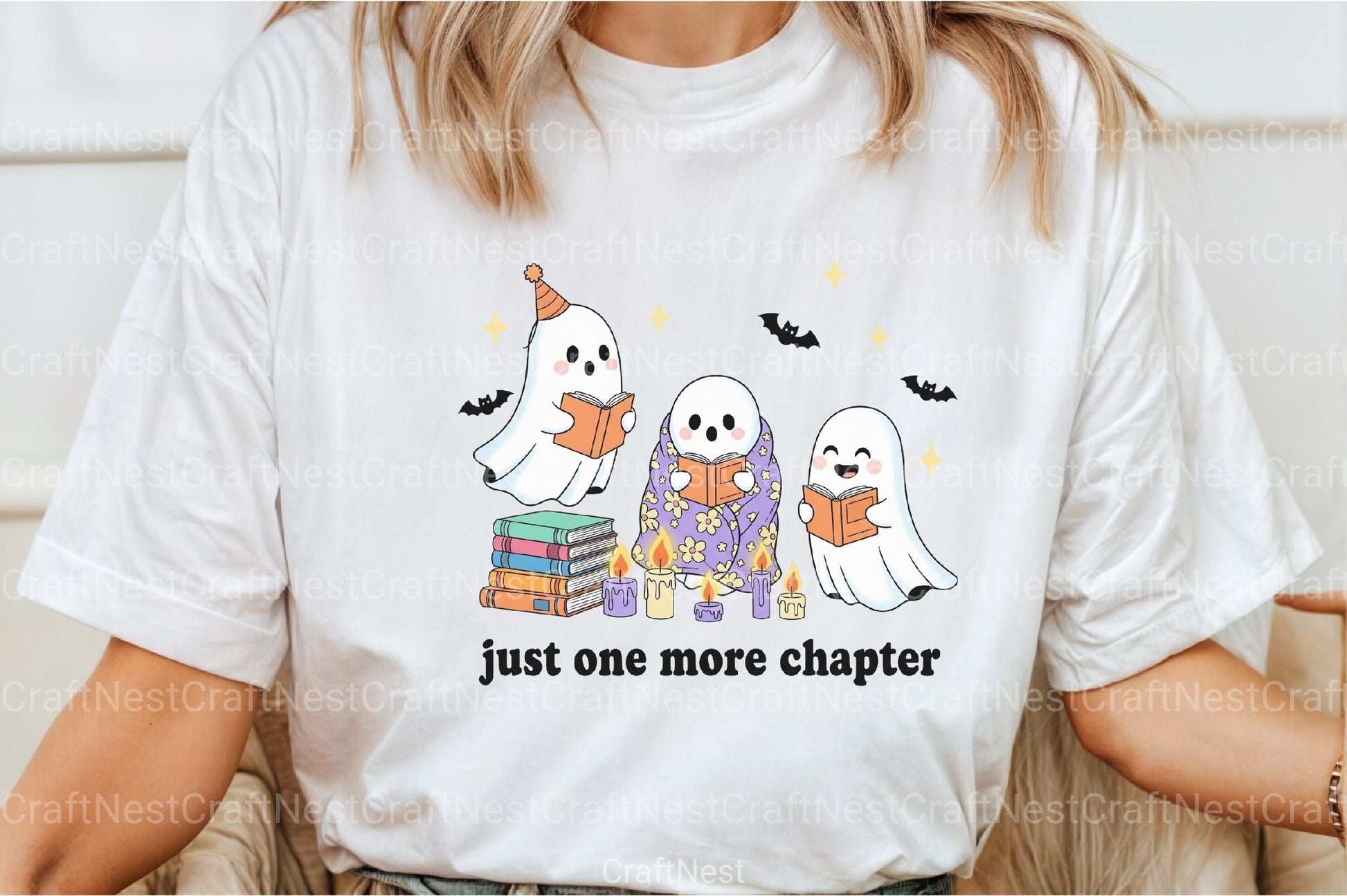 Just One More Chapter Ghost Clipart Bundle - CraftNest - Digital Crafting and Art