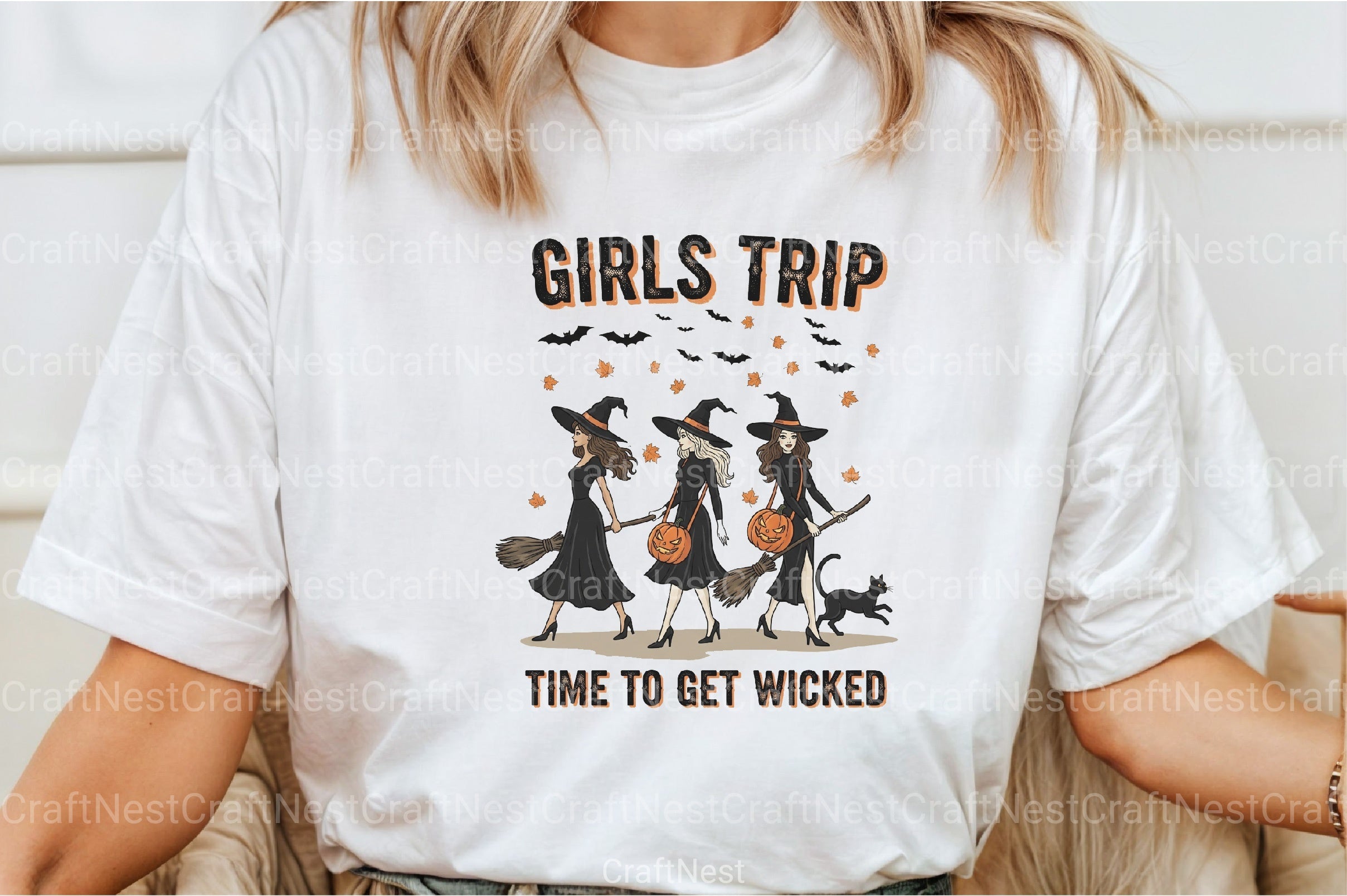 Halloween Witch Girls Trip Autumn Clipart Bundle - CraftNest - Digital Crafting and Art