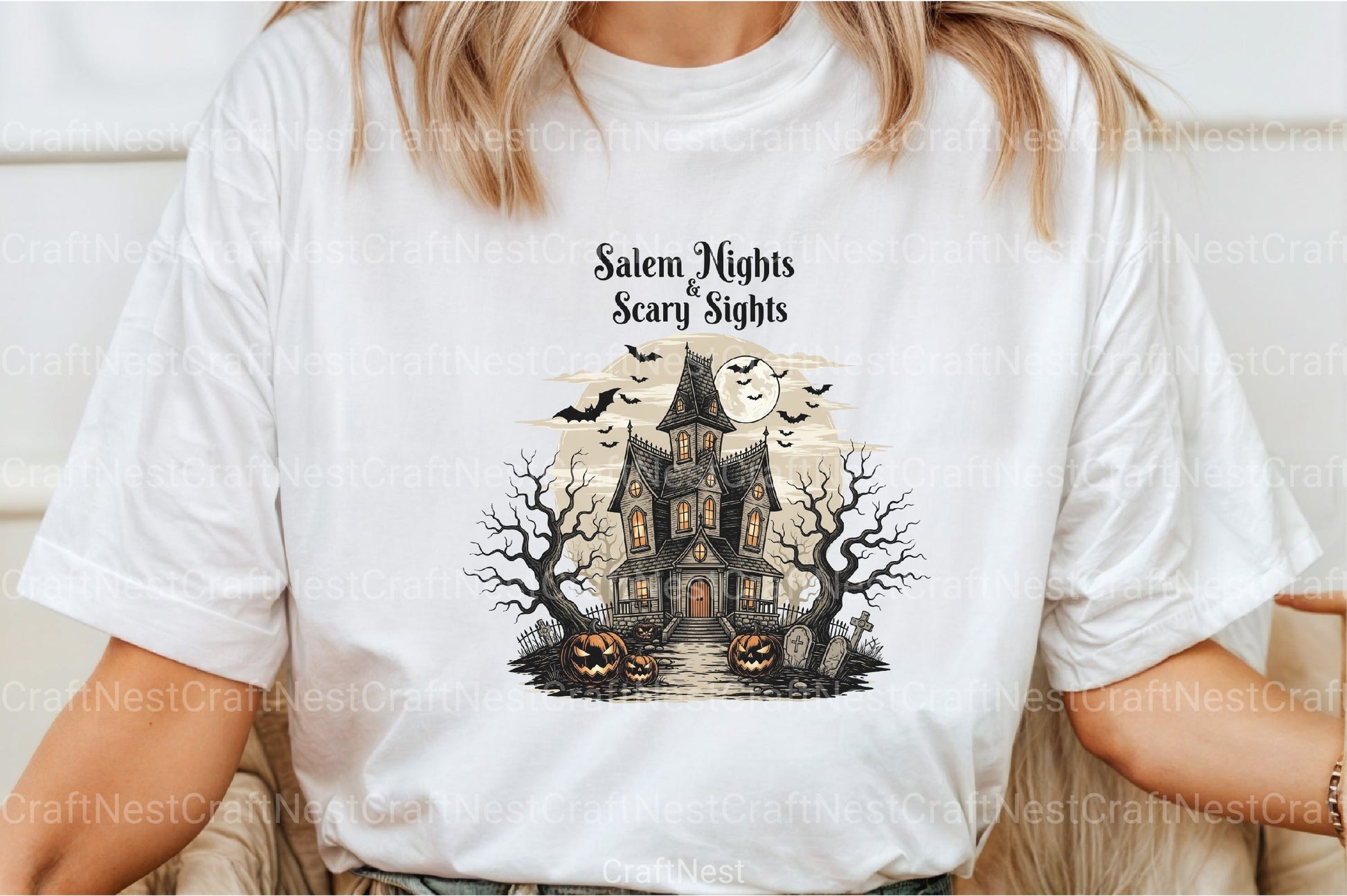 Halloween Horror House Salem Night Clipart Bundle - CraftNest - Digital Crafting and Art