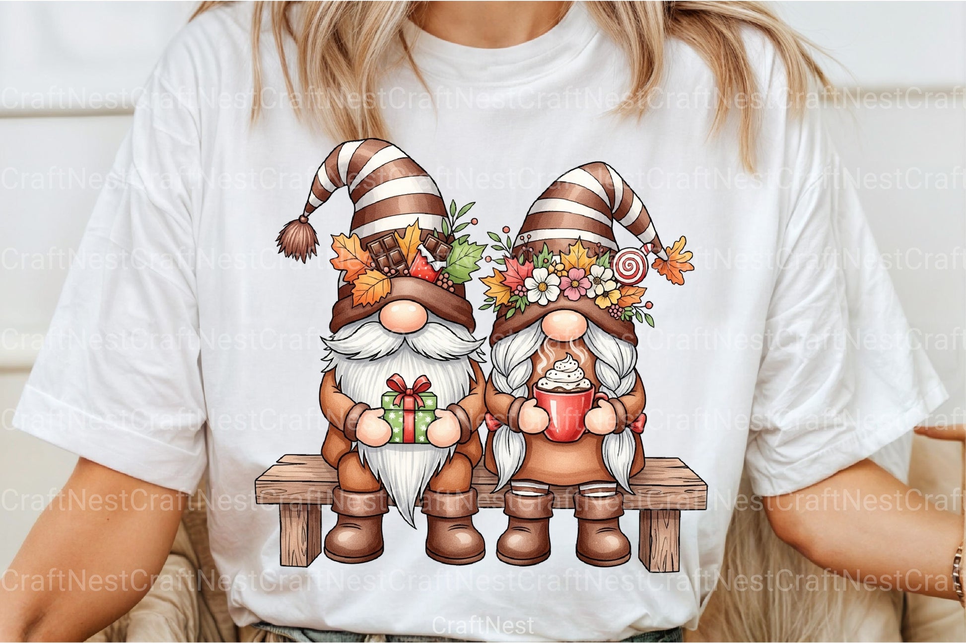Chocolate Couple Gnomes Clipart Bundle - CraftNest - Digital Crafting and Art
