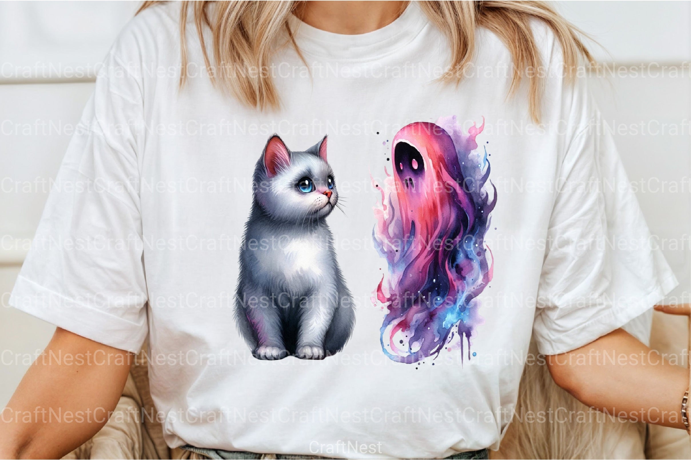 Halloween Cat & Ghost Clipart Bundle - CraftNest - Digital Crafting and Art