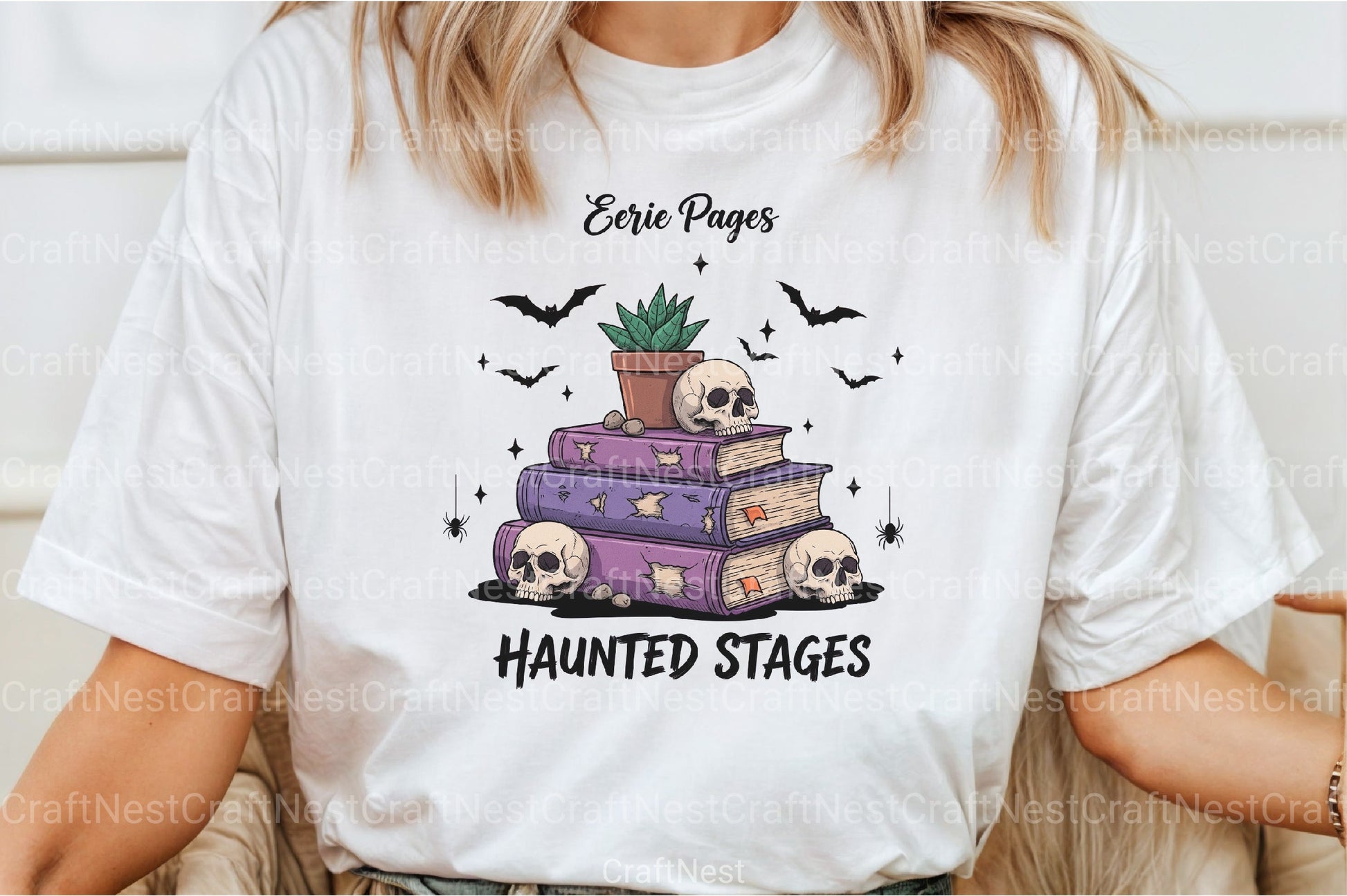 Bookish Halloween Funny Skull Clipart Bundle - CraftNest - Digital Crafting and Art