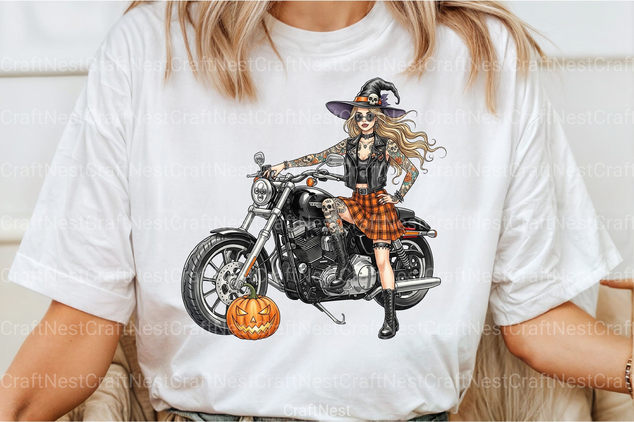 Chibi Toddler Halloween Biker Clipart Bundle - CraftNest - Digital Crafting and Art