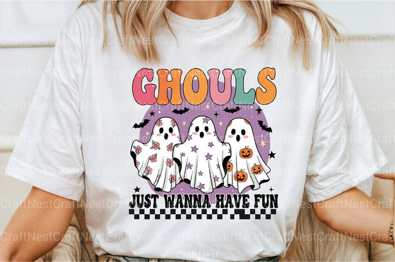 Retro Halloween Ghouls Clipart Bundle - CraftNest - Digital Crafting and Art