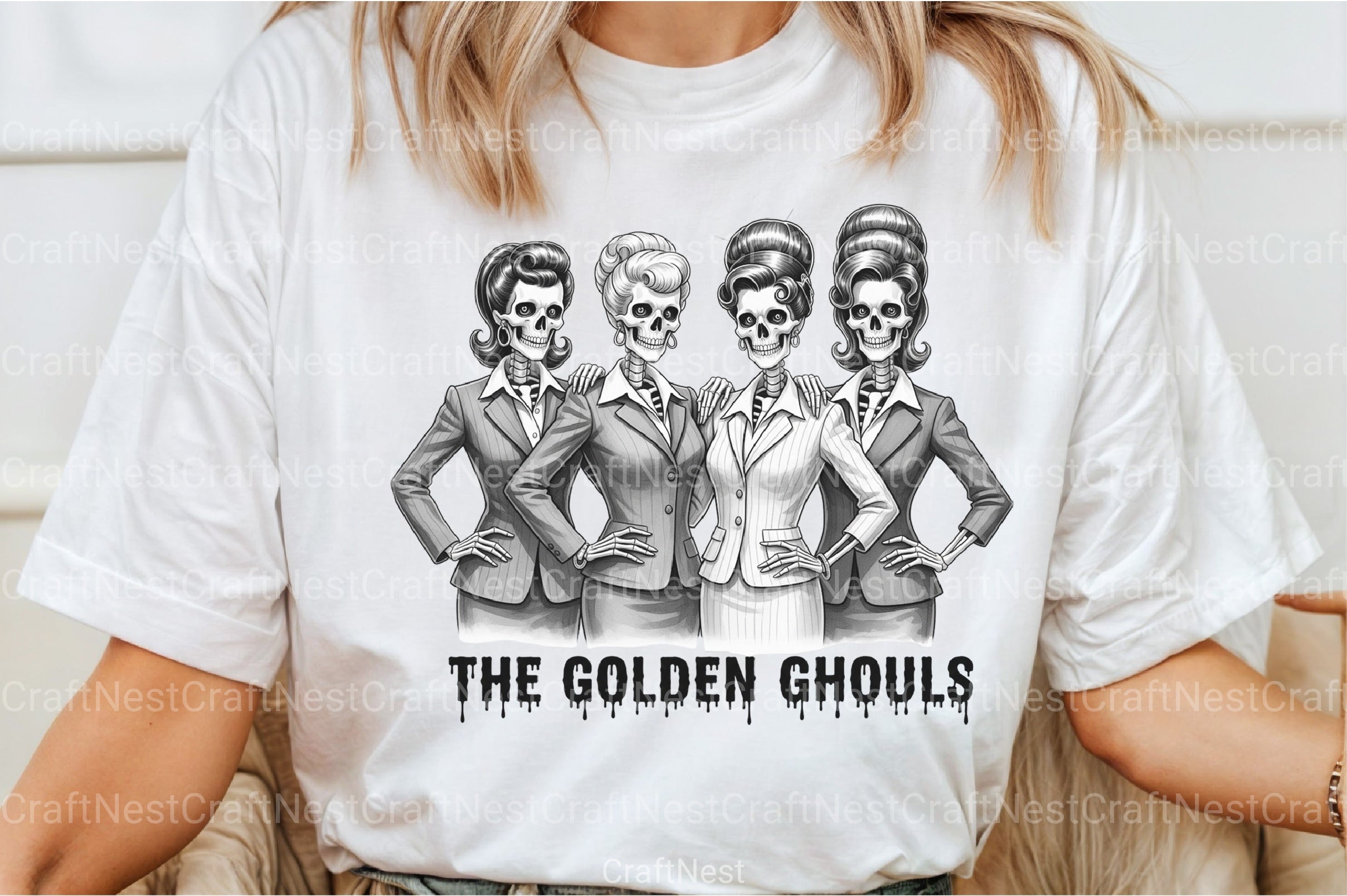 Golden Ghouls Girls Halloween Clipart Bundle - CraftNest - Digital Crafting and Art