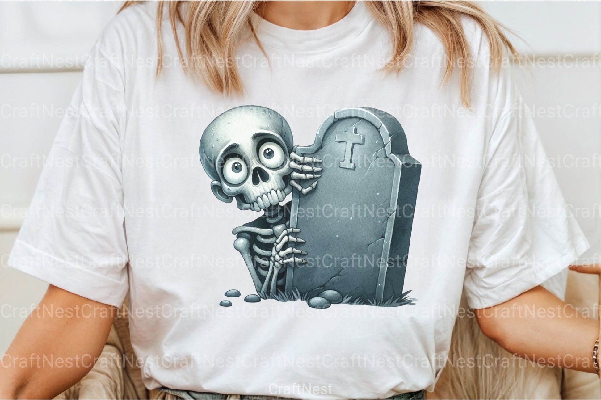 Funny Skeleton Peeking Clipart Bundle 33 - CraftNest - Digital Crafting and Art