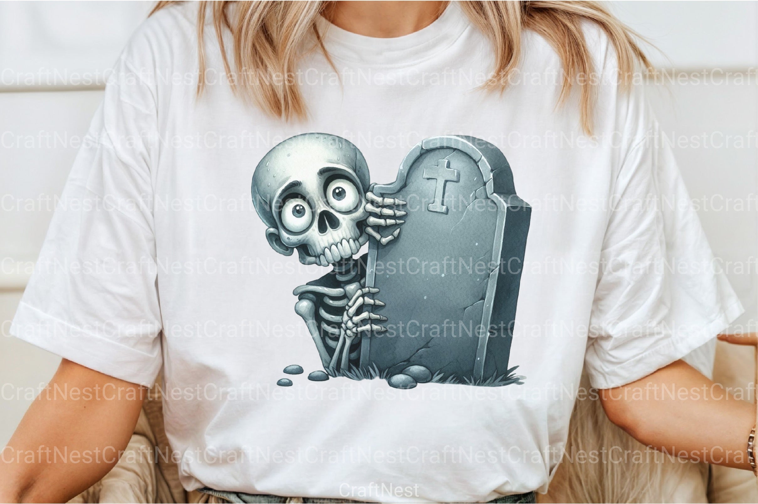 Funny Skeleton Peeking Clipart Bundle 33 - CraftNest - Digital Crafting and Art