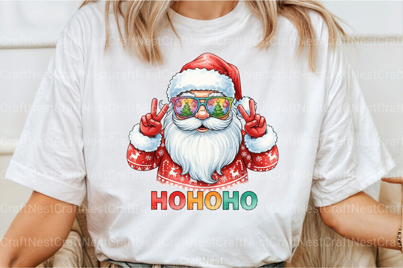 Hohoho Santa Christmas Clipart Bundle - CraftNest - Digital Crafting and Art